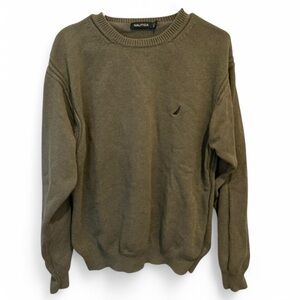 Nautica Men's Olive Sweater 100% Cotton